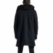 Ανδρικό μαύρο φούτερ μακρύ μοντέλο με κουκούλα tr240921-12 4