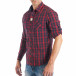 Ανδρικό καρέ πουκάμισο σε δύο χρώματα με ντενίμ λεπτομέρειες it050618-1 3