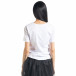 Γυναικεία λευκή κοντομάνικη μπλούζα My Universe il080620-8 3