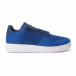 Ανδρικά μπλε sneakers από πλεκτό ύφασμα it020618-11 2