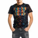 Ανδρική μαύρη κοντομάνικη μπλούζα Jamez HXT20127 gr270221-52 2