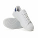 Ανδρικά λευκά sneakers με μπλε λεπτομέρεια στη φτέρνα it020618-14 4