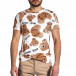 Ανδρική λευκή κοντομάνικη μπλούζα Teddy Bear it200421-1 3