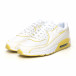 Γυναικεία λευκά-κίτρινα αθλητικά παπούτσια με αερόσολα it051219-13 3