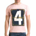 Ανδρική ροζ κοντομάνικη μπλούζα Lagos il120216-42 2