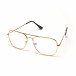 Ανδρικά διαφανές γυαλιά ηλίου με χρυσαφί σκελετό it250418-8 2