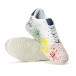 Ανδρικά λευκά sneakers με πολύχρωμο εφέ σπρέι it240418-25 4