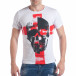 Ανδρική λευκή κοντομάνικη μπλούζα Berto Lucci tsf020517-12 2