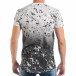 Ανδρική μακριά κοντομάνικη μπλούζα OUT σε λευκό και μαύρο tsf250518-67 3