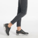 Γυναικεία μαύρα υφασμάτινα αθλητικά παπούτσια με ασημένιες λεπτομέρειες it240118-39 2