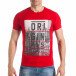 Ανδρική κόκκινη κοντομάνικη μπλούζα Frank Martin tsf290318-2 2