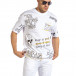 Ανδρική λευκή κοντομάνικη μπλούζα Maksim  it240621-12 2
