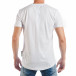 Ανδρική λευκή κοντομάνικη μπλούζα με αναποδογυρισμένο αριθμό tsf250518-57 3