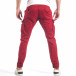 Ανδρικό κόκκινο παντελόνι cargo  με ριγέ εσωτερική τσέπη it040518-28 3