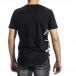 Ανδρική μαύρη κοντομάνικη μπλούζα Breezy tr270221-50 4