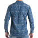 Ανδρικό τζιν πουκάμισο από μπλε ζακάρ it050618-7 3