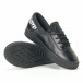 Γυναικεία μαύρα sneakers από οικολογικό δέρμα με επιγραφές σε λευκό χρώμα it240118-52 5