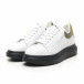 Ανδρικά λευκά sneakers με χοντρή σόλα tr180320-35 3