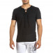 Ανδρική μαύρη κοντομάνικη μπλούζα Made in Italy it240621-7 2