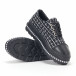 Γυναικεία μαύρα sneakers με πλατφόρμα και πέρλες it160318-49 4