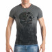 Ανδρική γκρι κοντομάνικη μπλούζα Lagos tsf290318-18 2