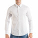 Ανδρικό λευκό πουκάμισο Oxford με S μοτίβο it050618-17 3