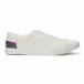 Ανδρικά λευκά sneakers με δίχρωμη διακόσμηση στη φτέρνα it240418-17 2