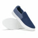Ανδρικά μπλε sneakers slip-on από τζιν ύφασμα it160318-12 4