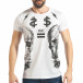 Ανδρική λευκή κοντομάνικη μπλούζα Lagos tsf020218-69 2