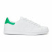 Ανδρικά λευκά sneakers με πράσινη λεπτομέρια στον αστράγαλο it160318-5 2