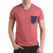 Ανδρική κόκκινη κοντομάνικη μπλούζα Franklin il170216-15 2