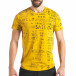 Ανδρική κίτρινη κοντομάνικη μπλούζα Madmext tsf020218-46 2
