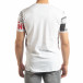 Ανδρική λευκή κοντομάνικη μπλούζα Exclusive News it150419-86 3