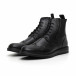 Σπορτ-κομψά ανδρικά μαύρα μποτάκια Brogue it260919-46 3