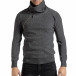 Ανδρικό σκούρο γκρι πουλόβερ με γιακά it261018-115 2