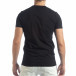 Ανδρική μαύρη κοντομάνικη μπλούζα με κέντημα it040219-116 4