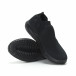 Ανδρικά χαμηλά μαύρα αθλητικά παπούτσια κάλτσα All black it190219-11 4
