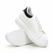 Γυναικεία λευκά sneakers με κρυφή πλατφόρμα it260919-54 4