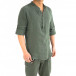Ανδρικό πράσινο λινό πουκάμισο Just West 2022-CA13 it120422-1 4