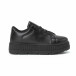Γυναικεία μαύρα Basic All black sneakers με πλατφόρμα it150818-47 2