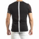 Ανδρική μαύρη κοντομάνικη μπλούζα με ρίγα στην πλάτη it150419-76 3