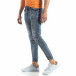 Ανδρικό γαλάζιο τζιν Washed Slim Jeans it210319-9 2