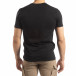 Ανδρική μαύρη κοντομάνικη μπλούζα με πριντ it150419-92 3