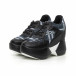 Γυναικεία καρέ αθλητικά παπούτσια με κρυφή πλατφόρμα it130819-35 3