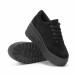 Γυναικεία μαύρα All black sneakers με πλατφόρμα it021018-2 4