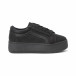 Γυναικεία μαύρα All black sneakers με πλατφόρμα it150818-51 2