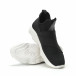 Slip- on ανδρικά μαύρα αθλητικά παπούτσια με λάστιχα it250119-8 4