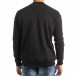 Ανδρική μαύρη μπλούζα τύπου φούτερ it041019-54 3