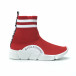 Γυναικεία κόκκινα ψηλά sneakers καλτσάκι it250119-58 3