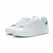 Ανδρικά Basic λευκά sneakers με πράσινη λεπτομέρεια it150319-11 3